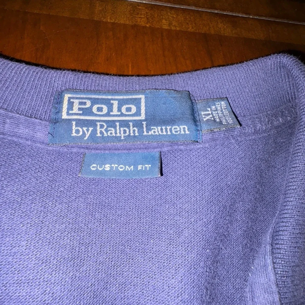 Polo Ralph Lauren Custom Fit Polo Shirt‎ Purple Pony Logo XL